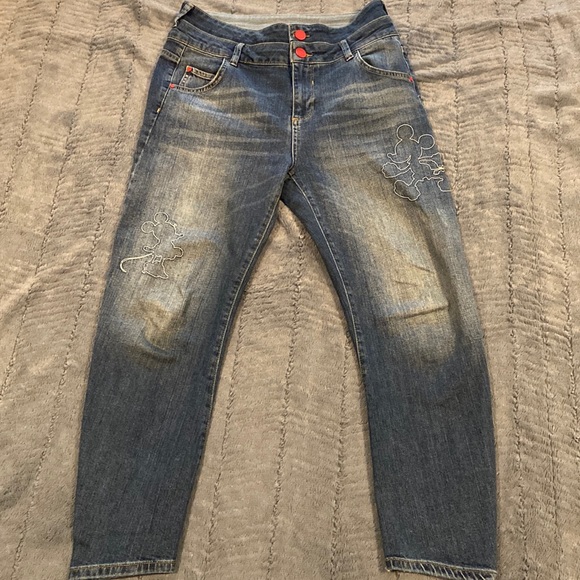 ***RARE*** Mickey Mouse Boyfriend Jeans Pants size 28 - Picture 6 of 16